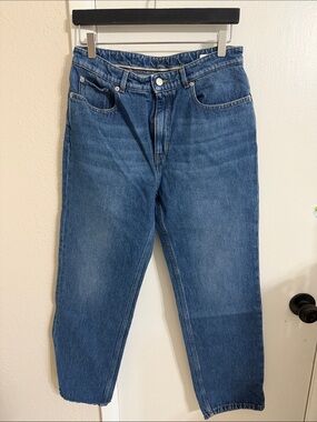 Hugo Boss Dark Blue Denim Jeans with Contrast Stitching